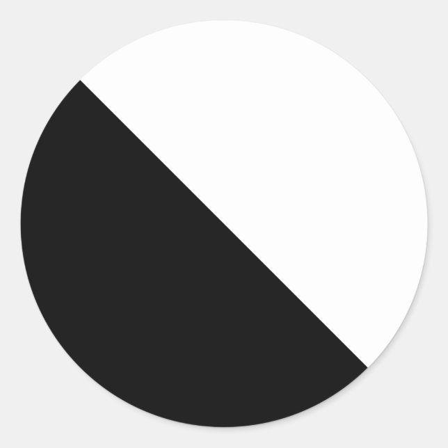 Sticker Rond Noir et blanc (Devant)