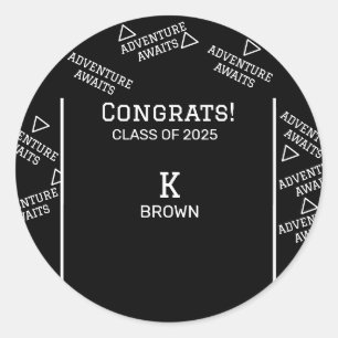 Sticker Rond Noir et Blanc Personnalisé