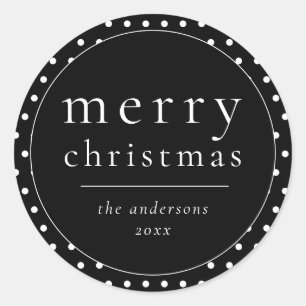 Sticker Rond Noir et blanc simple