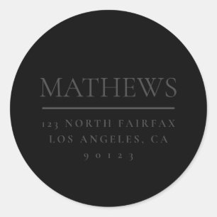 Sticker Rond Noir et gris foncé