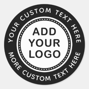 Sticker Rond Noir fait sur commande de modèle d'affaires de