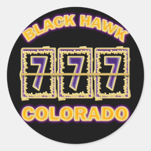 STICKER ROND NOIR HAWK COLORADO