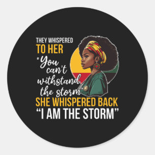 Sticker Rond Noir Histoire Infirmière Fier Africain Américain