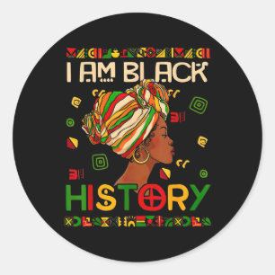 Sticker Rond Noir Histoire Mois Am Noir Histoire Femme Noire