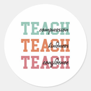 Sticker Rond Noir Histoire Mois Enseigner Compion Kindness Conf