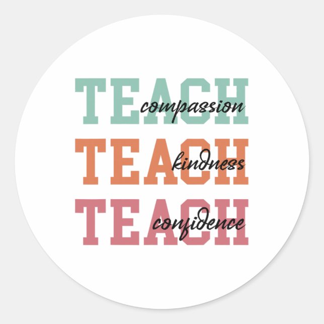 Sticker Rond Noir Histoire Mois Enseigner Compion Kindness Conf (Devant)