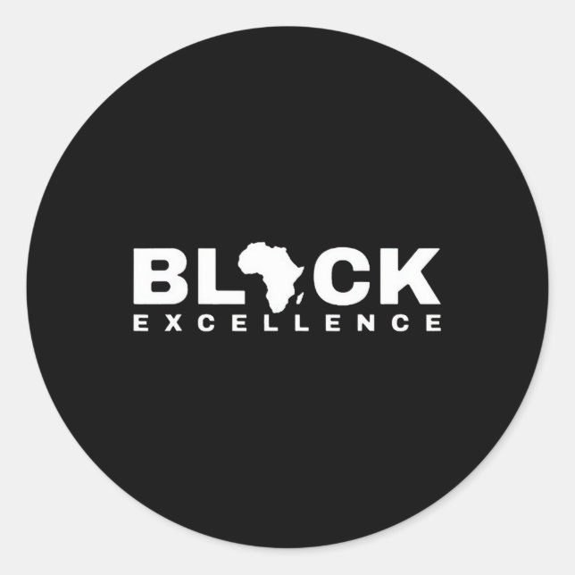 Sticker Rond Noir Histoire Mois Sensibilisation Afro-Américain  (Devant)