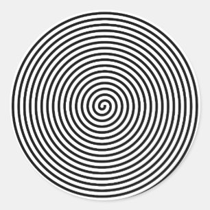Sticker Rond Noir hypnotisé et toute couleur