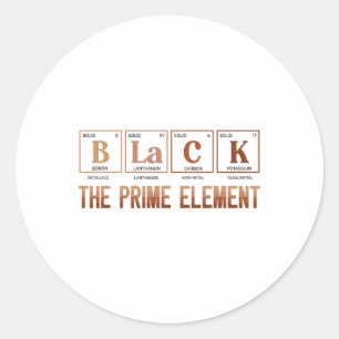 Sticker Rond Noir Le Premier Élément Noir Histoire Mois Période