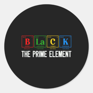 Sticker Rond Noir Le Premier Élément Noir Histoire Mois Période