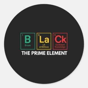 Sticker Rond Noir Le Premier Élément Noir Histoire Mois Période