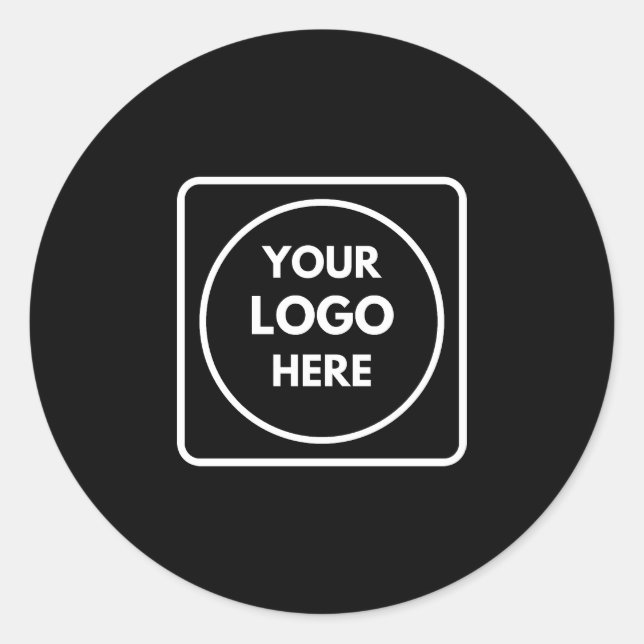 Sticker rond noir | Logo d'entreprise moderne pers (Devant)