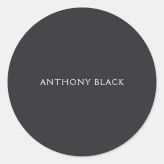 Sticker Rond Noir Mat Minimaliste Élégant Moderne
