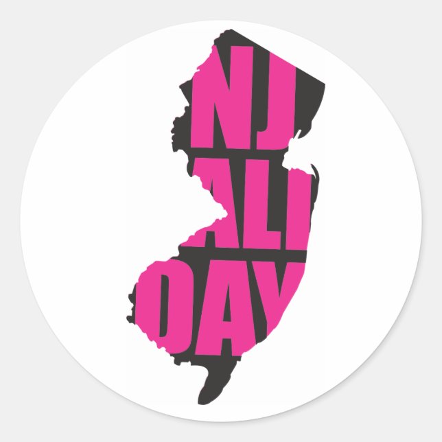 Sticker Rond noir njalldaypinkblack (Devant)
