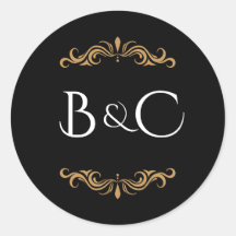 Noir, Or, & Blanc Élégant thème de mariage