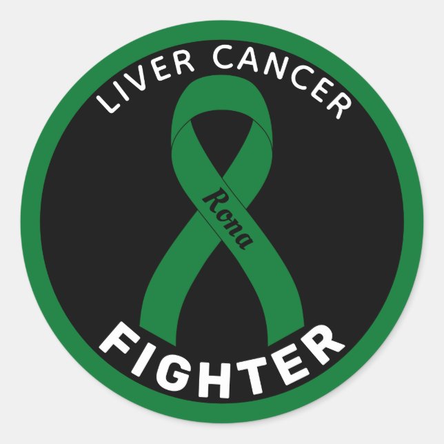 Sticker rond noir pour Lutter contre le cancer du  (Devant)