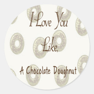 Sticker Rond Noisette de chocolat