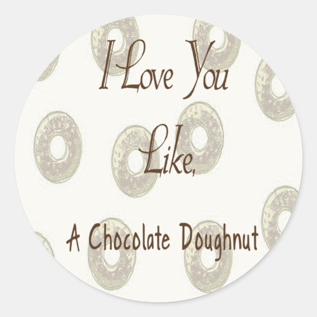 Sticker Rond Noisette de chocolat (Devant)