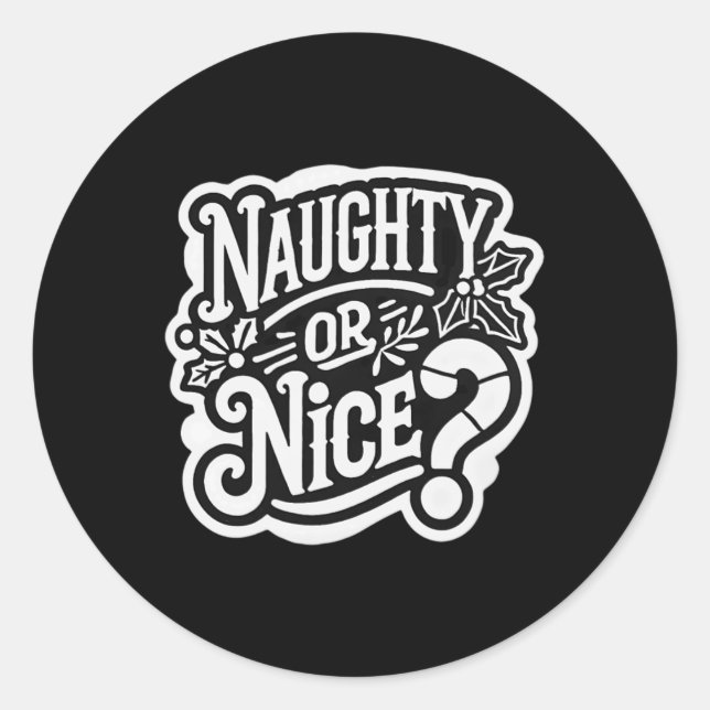 Sticker Rond Noisette De Noël Ou Sympa (Devant)