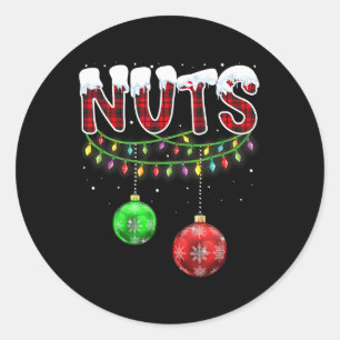Sticker Rond Noix de poitrine Correspondantes châtaignes Amusan