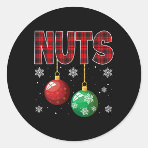 Sticker Rond Noix de poitrine Correspondantes châtaignes Amusan