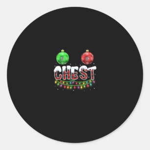 Sticker Rond noix de poitrine jumelé couple châtaignes s