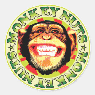 Sticker Rond Noix de singe