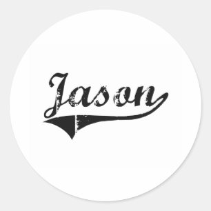 Sticker Rond Nom classique de style de Jason