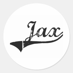 Sticker Rond Nom classique de style de Jax