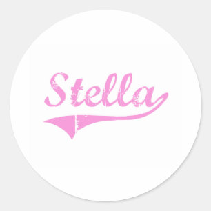 Sticker Rond Nom classique de style de Stella