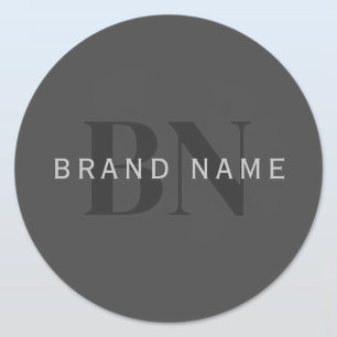 Sticker Rond Nom commercial modifiable (ou tout autre texte) Gr