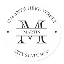 Nom de famille classique formel Adresse de retour