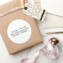 Nom de famille Simple Elegant Black Script