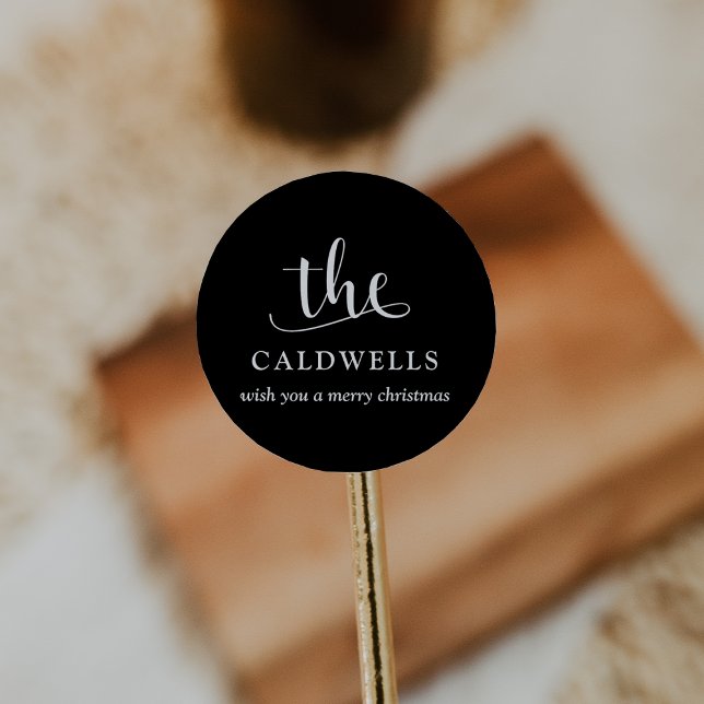 Sticker Rond Nom de famille traditionnel Calligraphie Cadeau de (Créateur téléchargé)