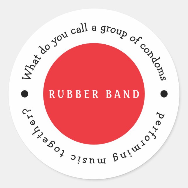 Sticker Rond Nom de groupe musical (Devant)