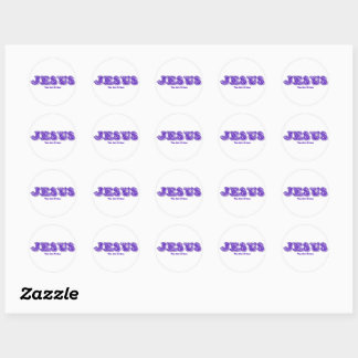 Sticker Rond Nom de Jésus Nom au-dessus de tous les noms