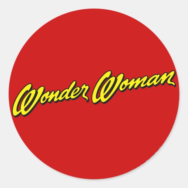 Sticker Rond Nom de la femme Wonder (Devant)