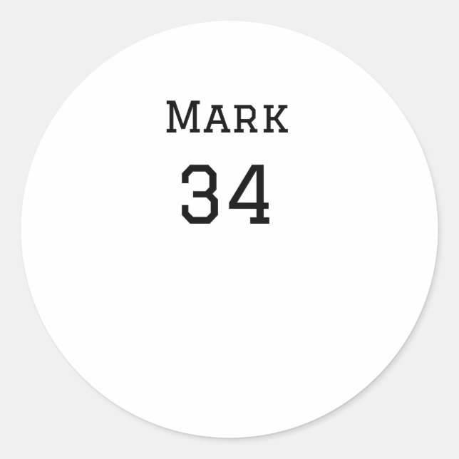 Sticker Rond nom de l'équipe ajouter nom du joueur date sports (Devant)