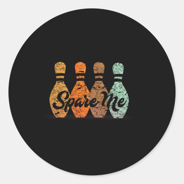 Sticker Rond Nom de l'équipe de Bowling Spare Me (Devant)