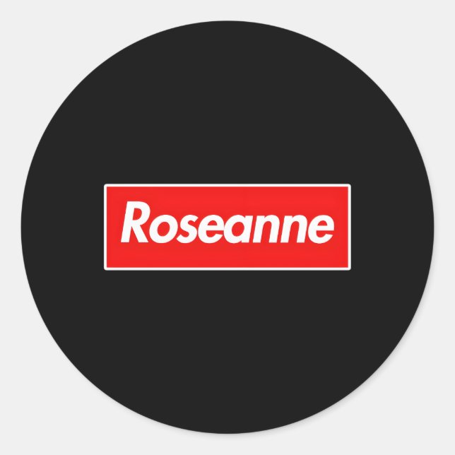 Sticker Rond Nom de Roseanne (Devant)