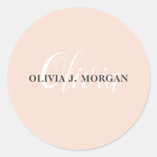 Sticker Rond nom de script moderne logo professionnel