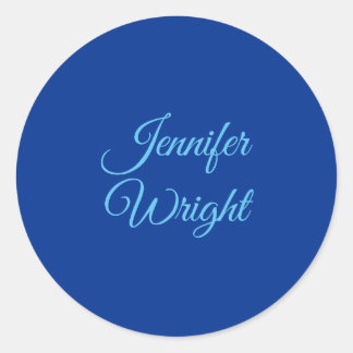 Sticker Rond Nom d'écriture classique Plain Air Force Bleu