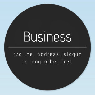 Sticker Rond Nom d'entreprise minimal moderne et autres informa