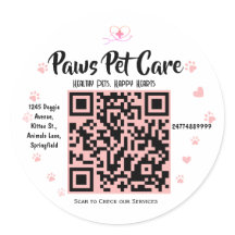 Nom du logo de la boutique d'animaux Paws Pet Care
