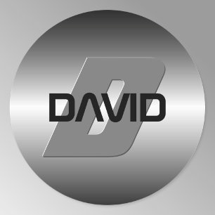 Sticker Rond Nom et monogramme personnalisables du cool