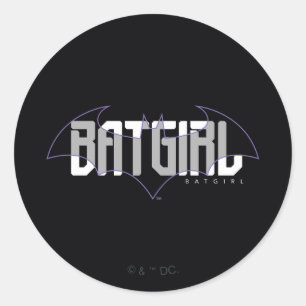 Sticker Rond Nom Hi-Tech de Batgirl Graphique
