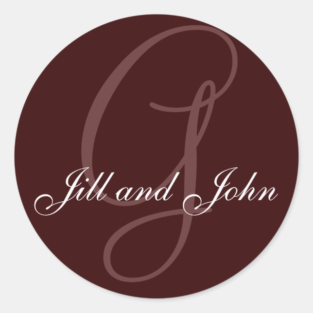 Sticker Rond Nom initial G plus prénom (Devant)