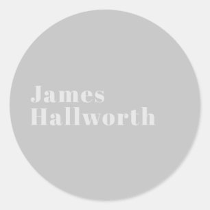 Sticker Rond Nom minimaliste moderne rétro (ou autre texte)