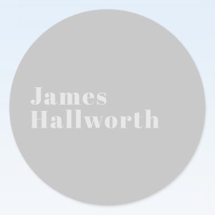 Sticker Rond Nom minimaliste moderne rétro (ou autre texte)