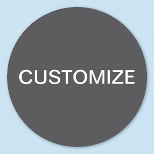 Sticker Rond Nom moderne en gras modifiable, entreprise ou marq